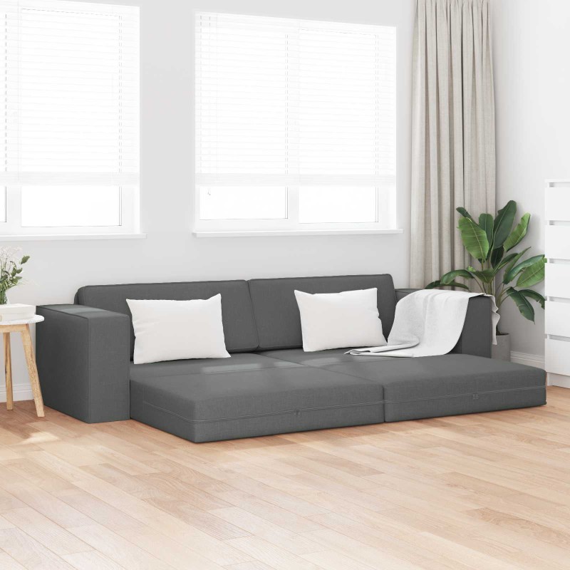 vidaXL Κρεβάτι καναπές Σκούρο Γκρι 245 x 78 x 77 εκ. ύφασμα