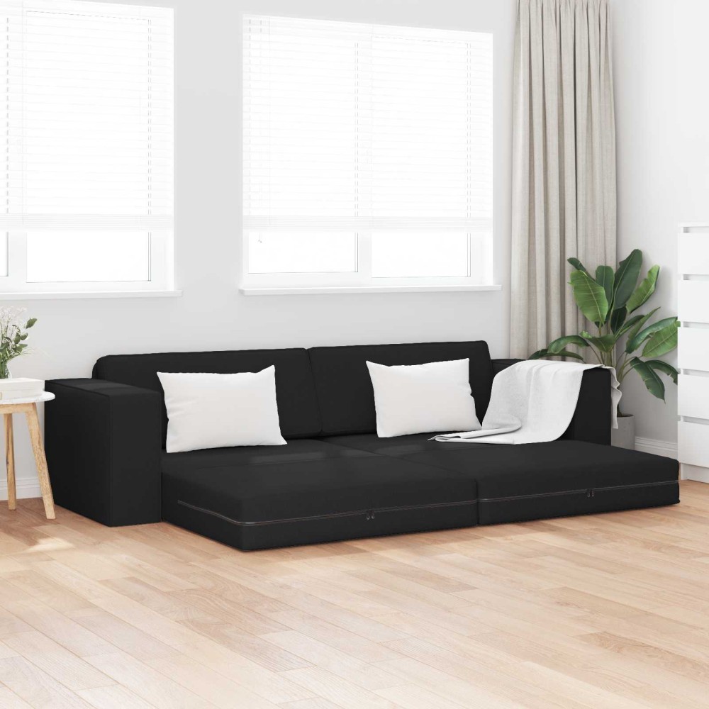 vidaXL Κρεβάτι καναπές Μαύρο 245 x 78 x 77 εκ. ύφασμα