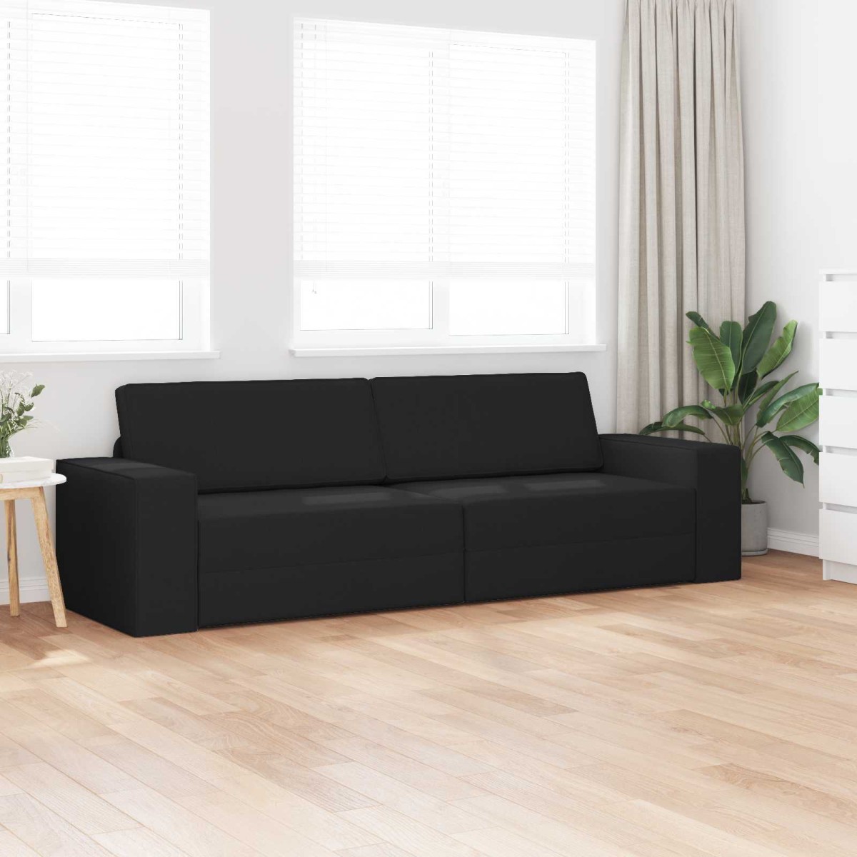 vidaXL Κρεβάτι καναπές Μαύρο 245 x 78 x 77 εκ. ύφασμα