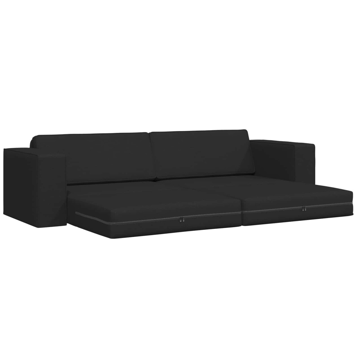 vidaXL Κρεβάτι καναπές Μαύρο 245 x 78 x 77 εκ. ύφασμα