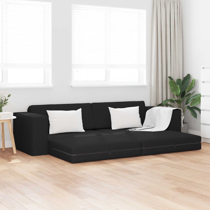 vidaXL Κρεβάτι καναπές Μαύρο 245 x 78 x 77 εκ. ύφασμα