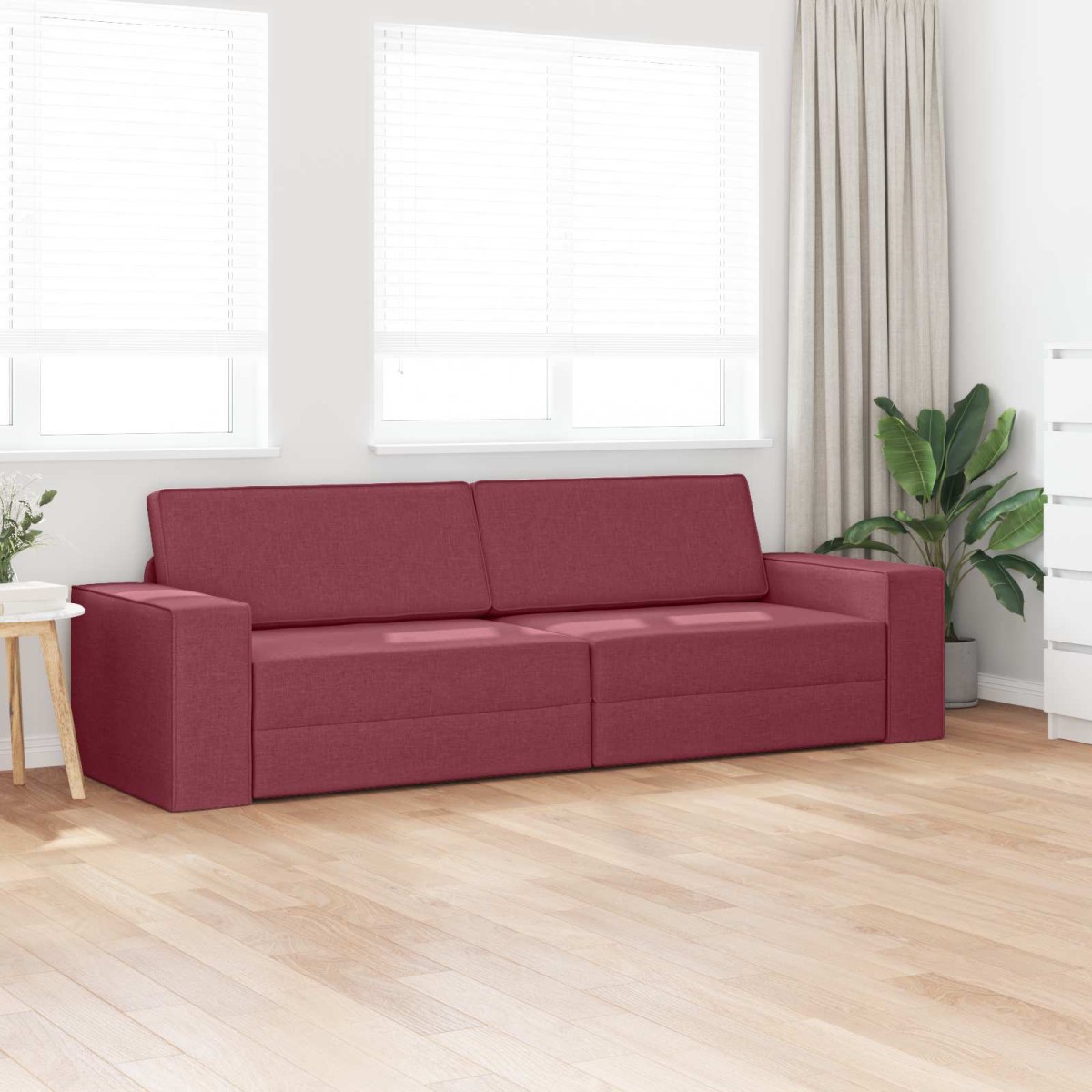 vidaXL Κρεβάτι καναπές Κόκκινο 245 x 78 x 77 εκ. ύφασμα
