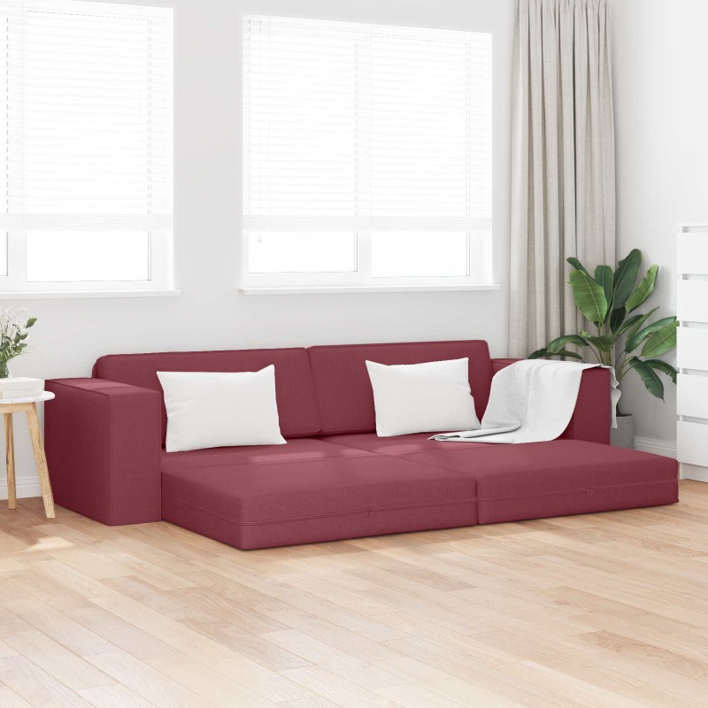 vidaXL Κρεβάτι καναπές Κόκκινο 245 x 78 x 77 εκ. ύφασμα