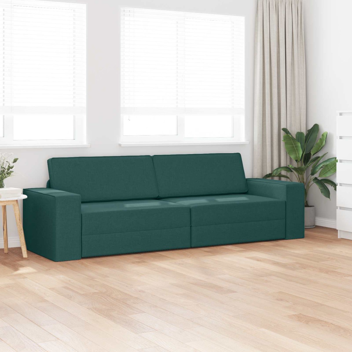 vidaXL Κρεβάτι καναπές Σκούρο Πράσινο 245 x 78 x 77 εκ. ύφασμα