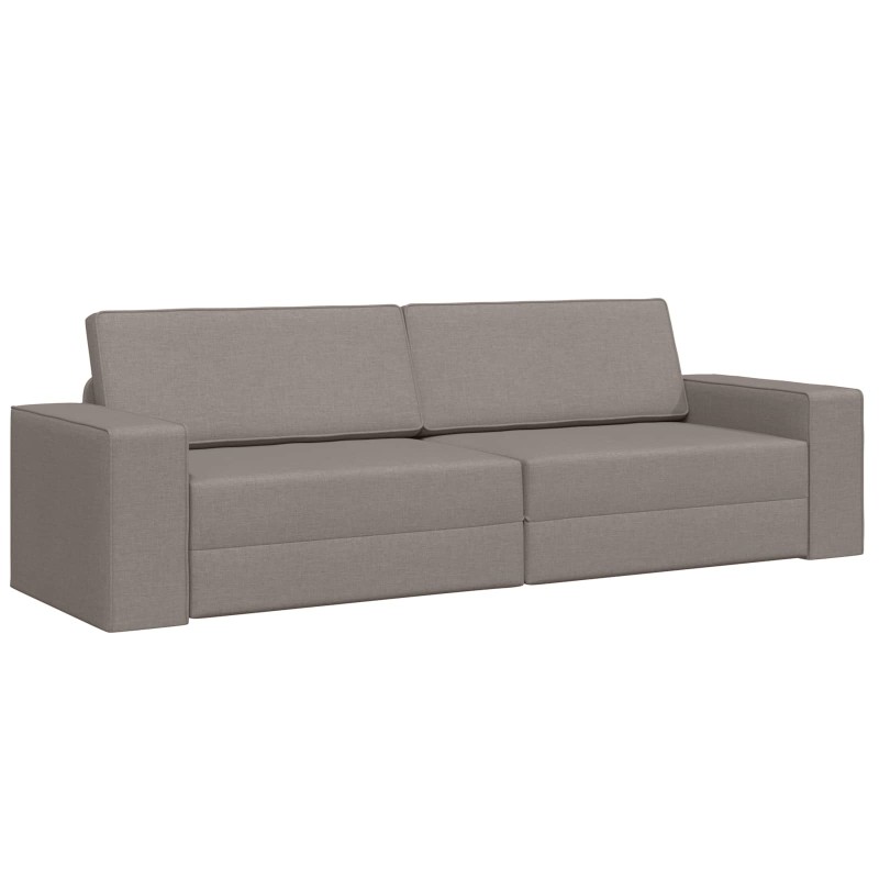 vidaXL Κρεβάτι καναπές Taupe 245 x 78 x 77 εκ. ύφασμα