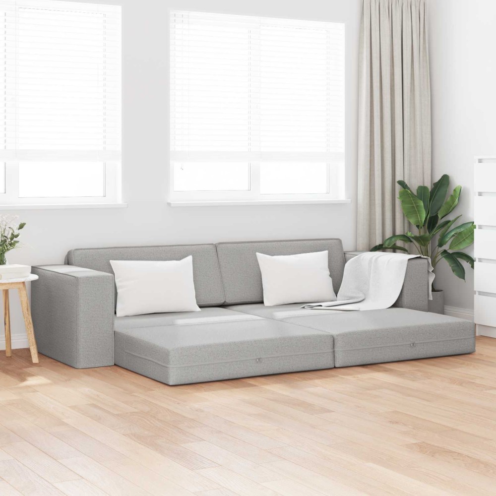 vidaXL Κρεβάτι καναπές Σκίουρος Γκρί 245 x 78 x 77 εκ. ύφασμα
