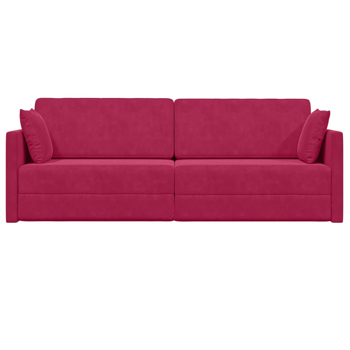vidaXL Καναπές-κρεβάτι δαπέδου Κόκκινο 213 x 70 x 77 εκ Βελούδο
