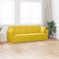 vidaXL Καναπές-κρεβάτι δαπέδου Κίτρινο 213 x 70 x 77 εκ Βελούδο