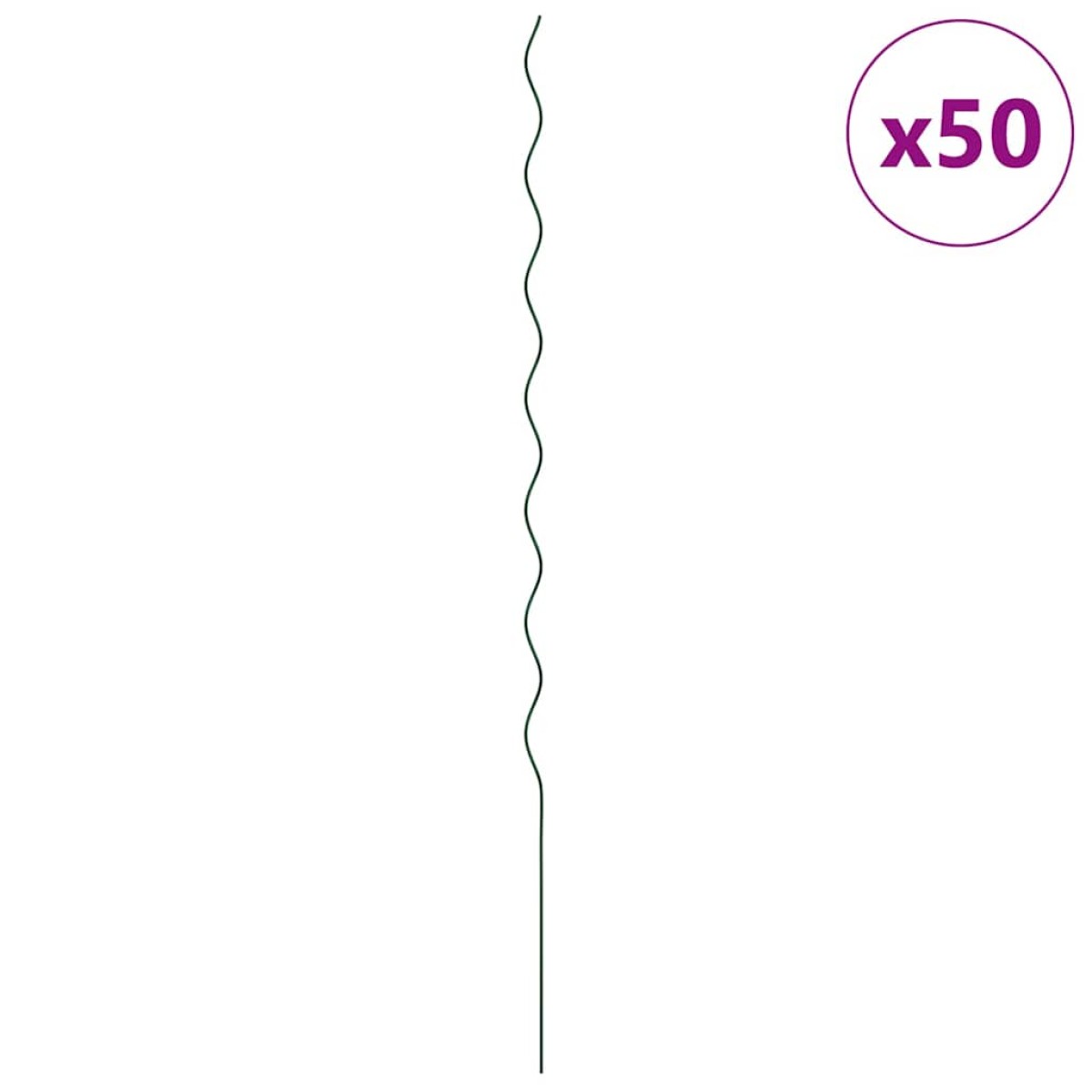 vidaXL Στήριξη φυτού 50 τμχ. Πράσινο 170 x 0,6 x 0,6 εκ Ατσάλι