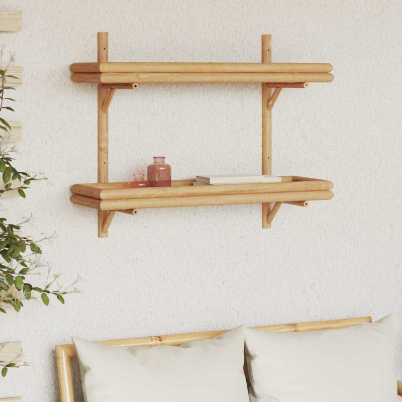 vidaXL Ράφι Τοίχου Επιτοίχιο Καφέ 75 x 26 x 60 εκ. Μπαμπού