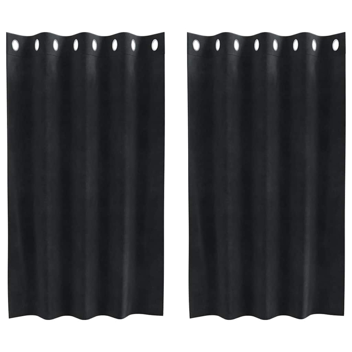 vidaXL Κουρτίνες συσκότισης 2 τμχ. Μαύρο 140 x 140 cm Βελούδο