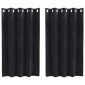 vidaXL Κουρτίνες συσκότισης 2 τμχ. Μαύρο 140 x 140 cm Βελούδο