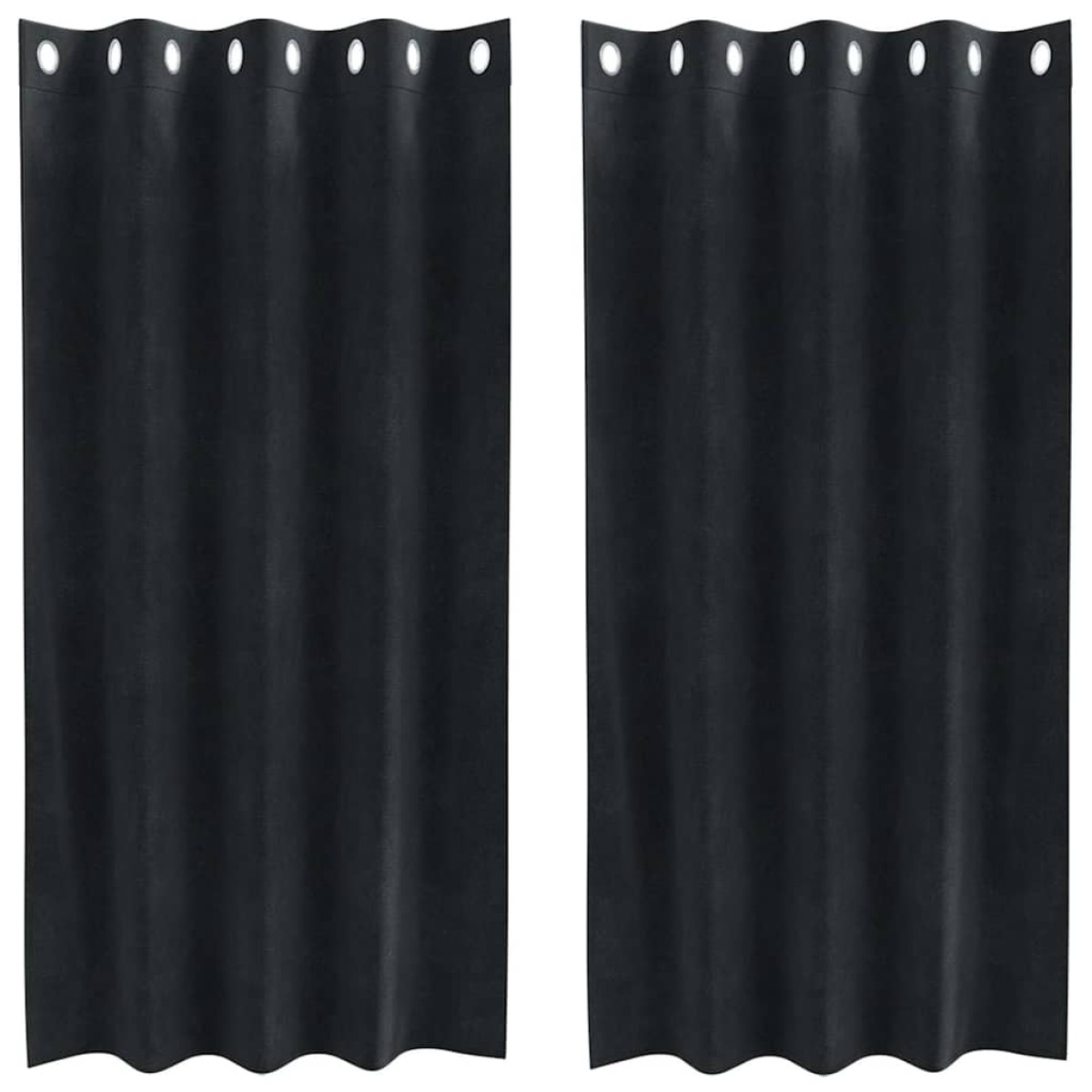 vidaXL Κουρτίνες συσκότισης 2 τμχ. Μαύρο 140 x 175 cm Βελούδο