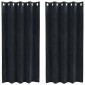 vidaXL Κουρτίνες συσκότισης 2 τμχ. Μαύρο 140 x 175 cm Βελούδο