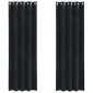 vidaXL Κουρτίνες συσκότισης 2 τμχ. Μαύρο 140 x 225 cm Βελούδο