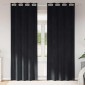 vidaXL Κουρτίνες συσκότισης 2 τμχ. Μαύρο 140 x 225 cm Βελούδο