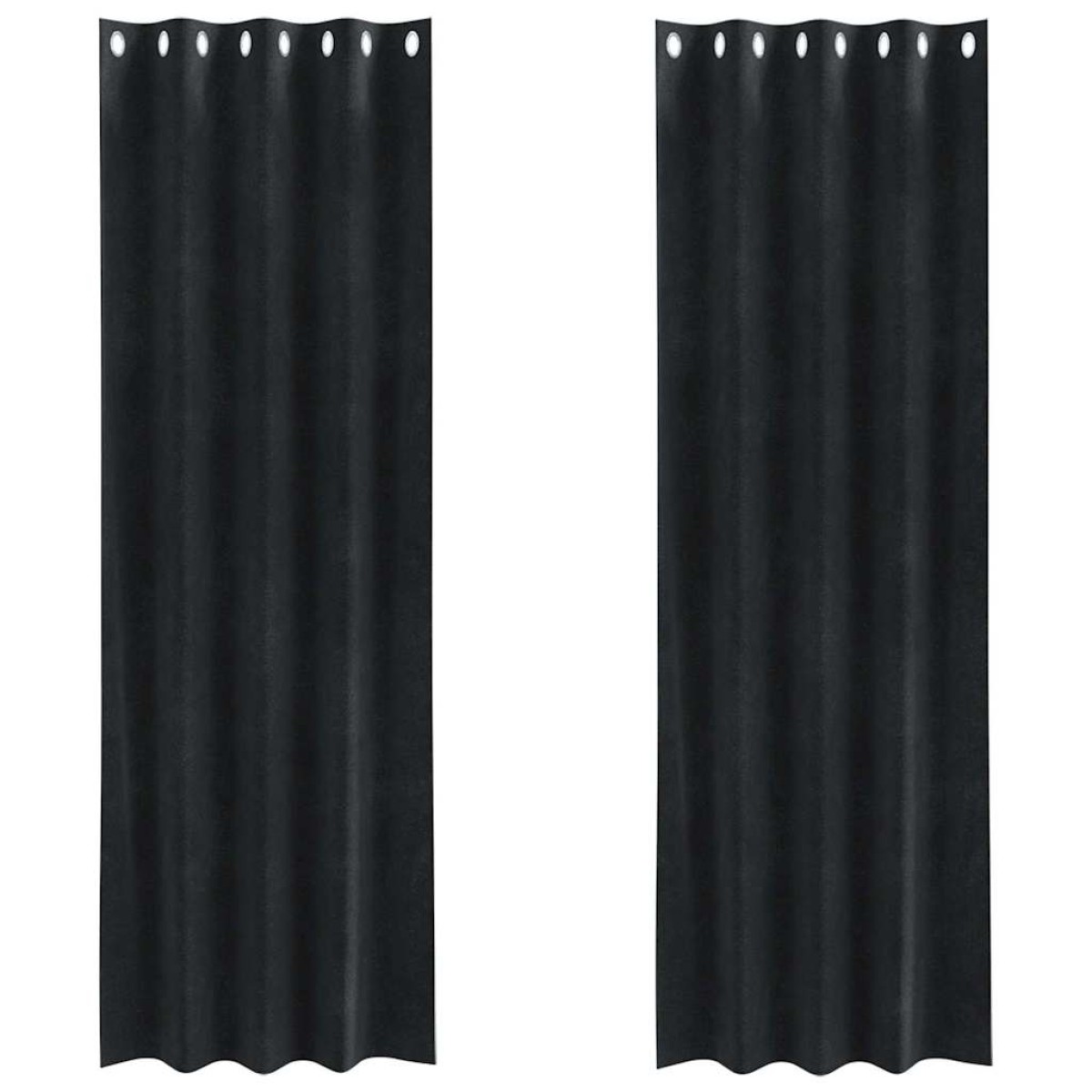 vidaXL Κουρτίνες συσκότισης 2 τμχ. Μαύρο 140 x 260 cm Βελούδο
