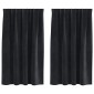 vidaXL Κουρτίνες συσκότισης 2 τμχ. Μαύρο 140 x 140 cm Βελούδο