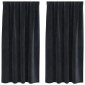 vidaXL Κουρτίνες συσκότισης 2 τμχ. Μαύρο 140 x 175 cm Βελούδο