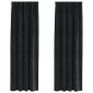 vidaXL Κουρτίνες συσκότισης 2 τμχ. Μαύρο 140 x 225 cm Βελούδο