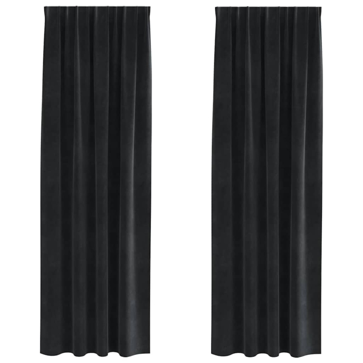 vidaXL Κουρτίνες συσκότισης 2 τμχ. Μαύρο 140 x 245 cm Βελούδο