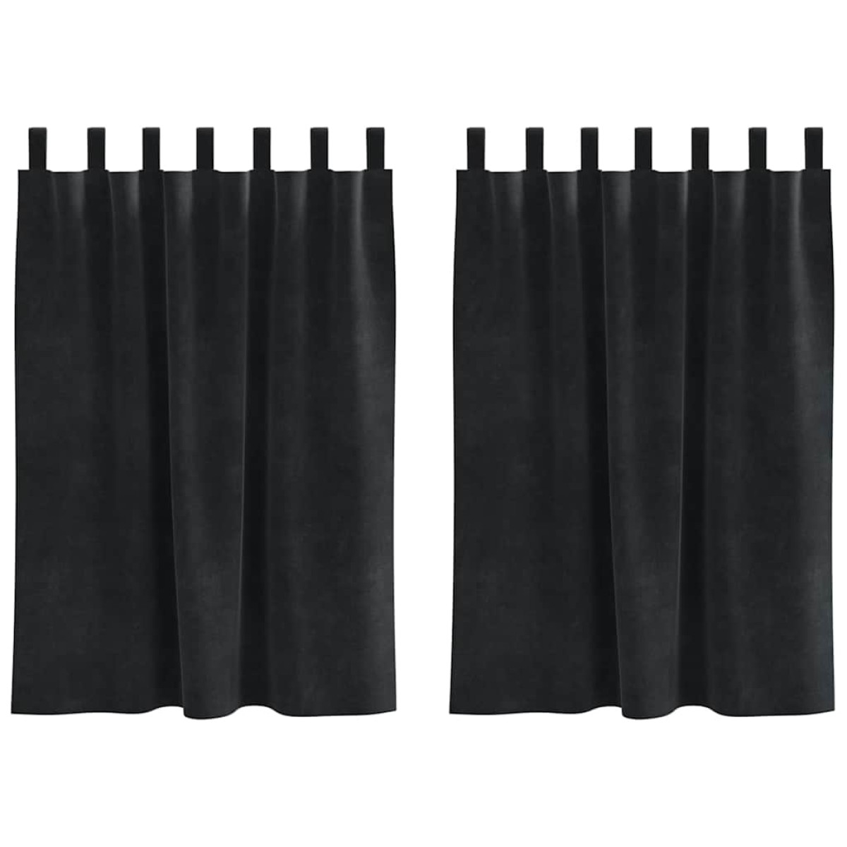 vidaXL Κουρτίνες συσκότισης 2 τμχ. Μαύρο 140 x 140 cm Βελούδο