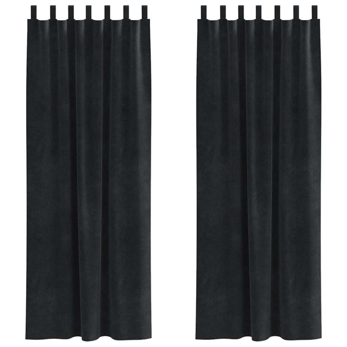 vidaXL Κουρτίνες συσκότισης 2 τμχ. Μαύρο 140 x 260 cm Βελούδο