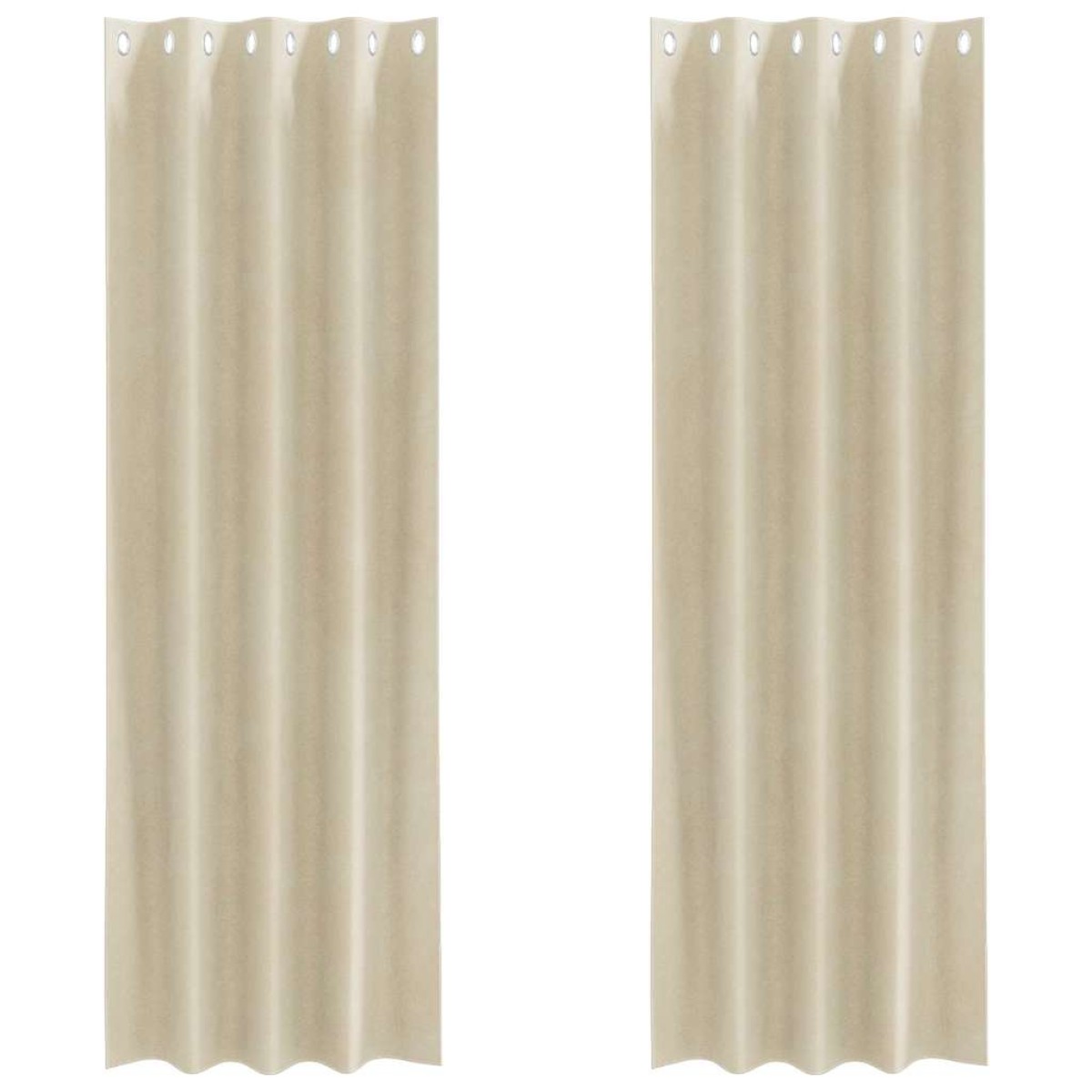 vidaXL Κουρτίνες συσκότισης 2 τμχ. Κρεμ 140 x 225 cm Βελούδο
