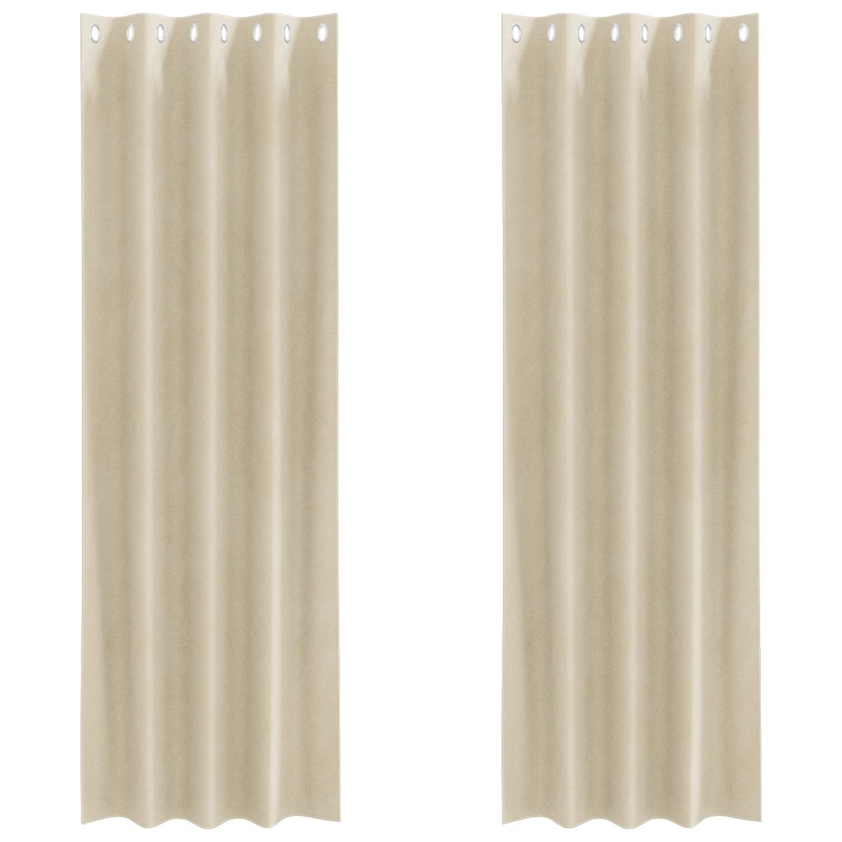 vidaXL Κουρτίνες συσκότισης 2 τμχ. Κρεμ 140 x 245 cm Βελούδο