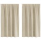 vidaXL Κουρτίνες συσκότισης 2 τμχ. Κρεμ 140 x 140 cm Βελούδο