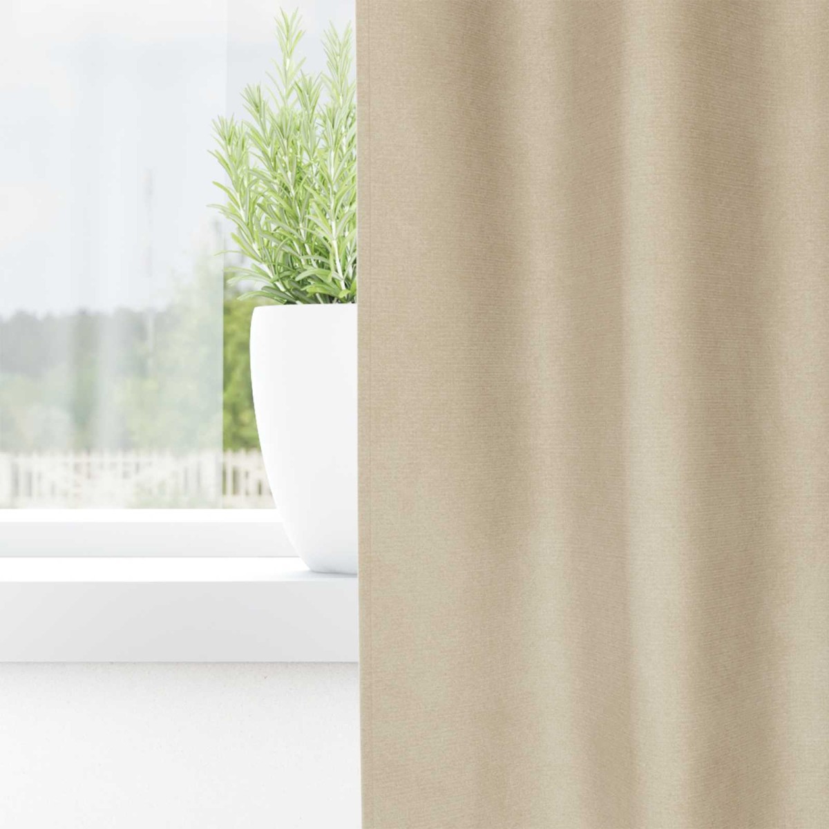 vidaXL Κουρτίνες συσκότισης 2 τμχ. Κρεμ 140 x 140 cm Βελούδο