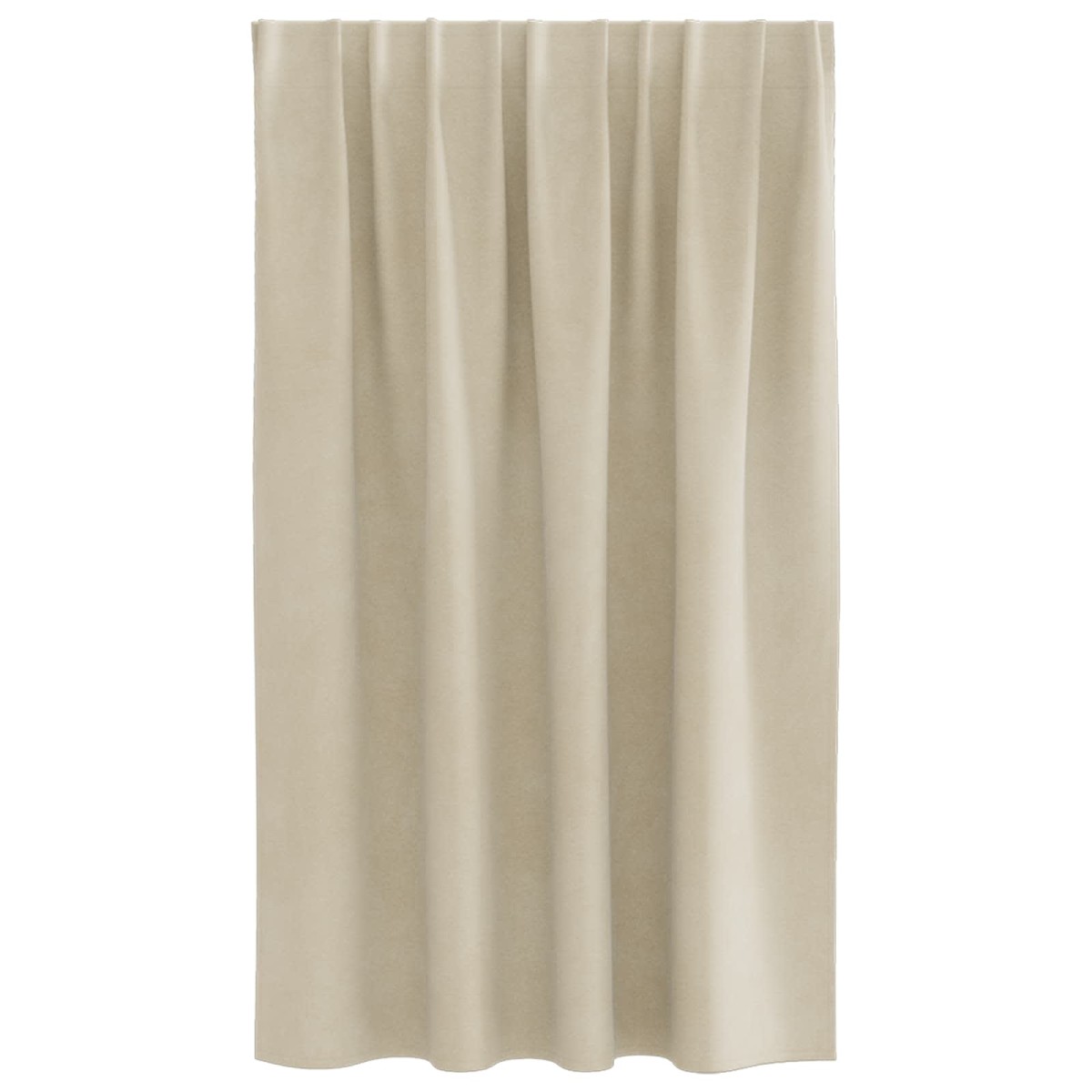 vidaXL Κουρτίνες συσκότισης 2 τμχ. Κρεμ 140 x 140 cm Βελούδο