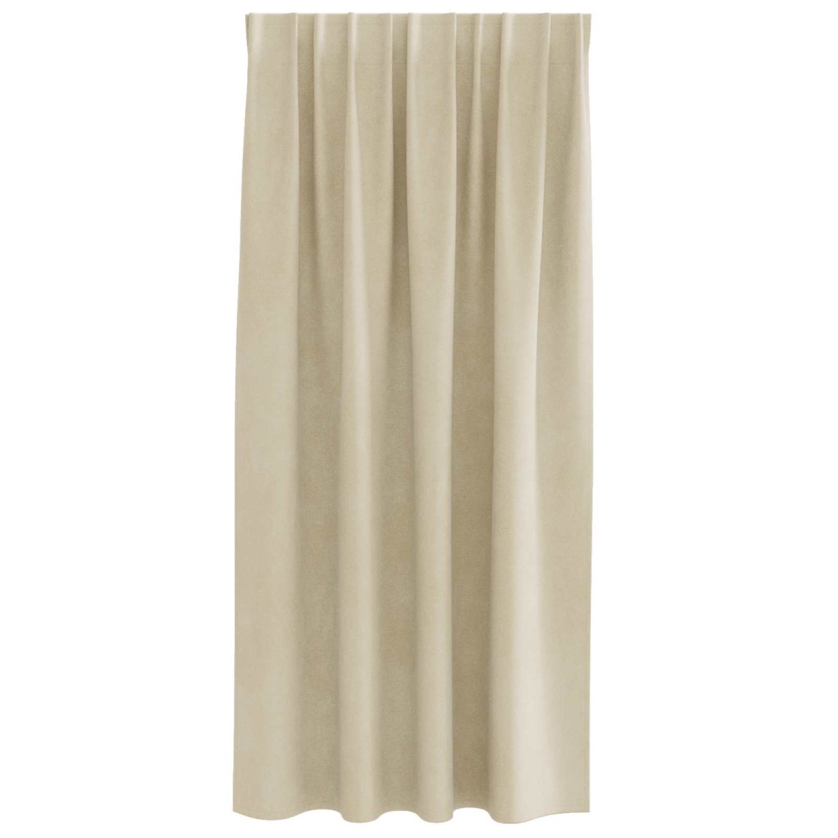 vidaXL Κουρτίνες συσκότισης 2 τμχ. Κρεμ 140 x 175 cm Βελούδο