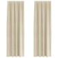 vidaXL Κουρτίνες συσκότισης 2 τμχ. Κρεμ 140 x 245 cm Βελούδο