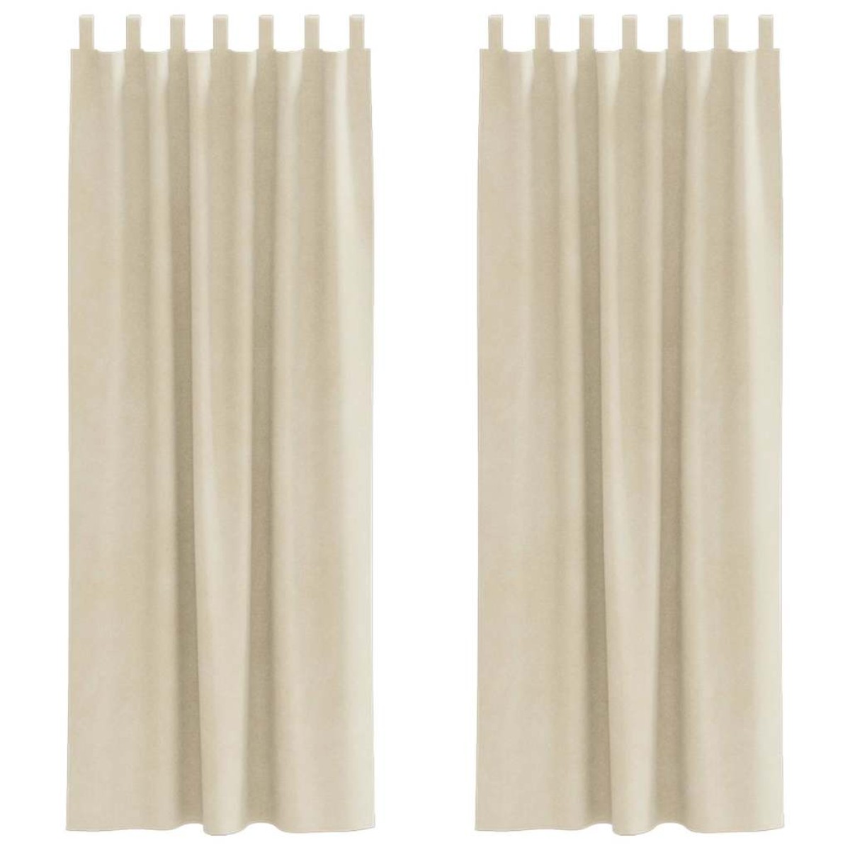 vidaXL Κουρτίνες συσκότισης 2 τμχ. Κρεμ 140 x 260 cm Βελούδο