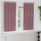 vidaXL Κουρτίνες συσκότισης 2 τμχ. Σκούρο ροζ 140 x 175 cm Βελούδο