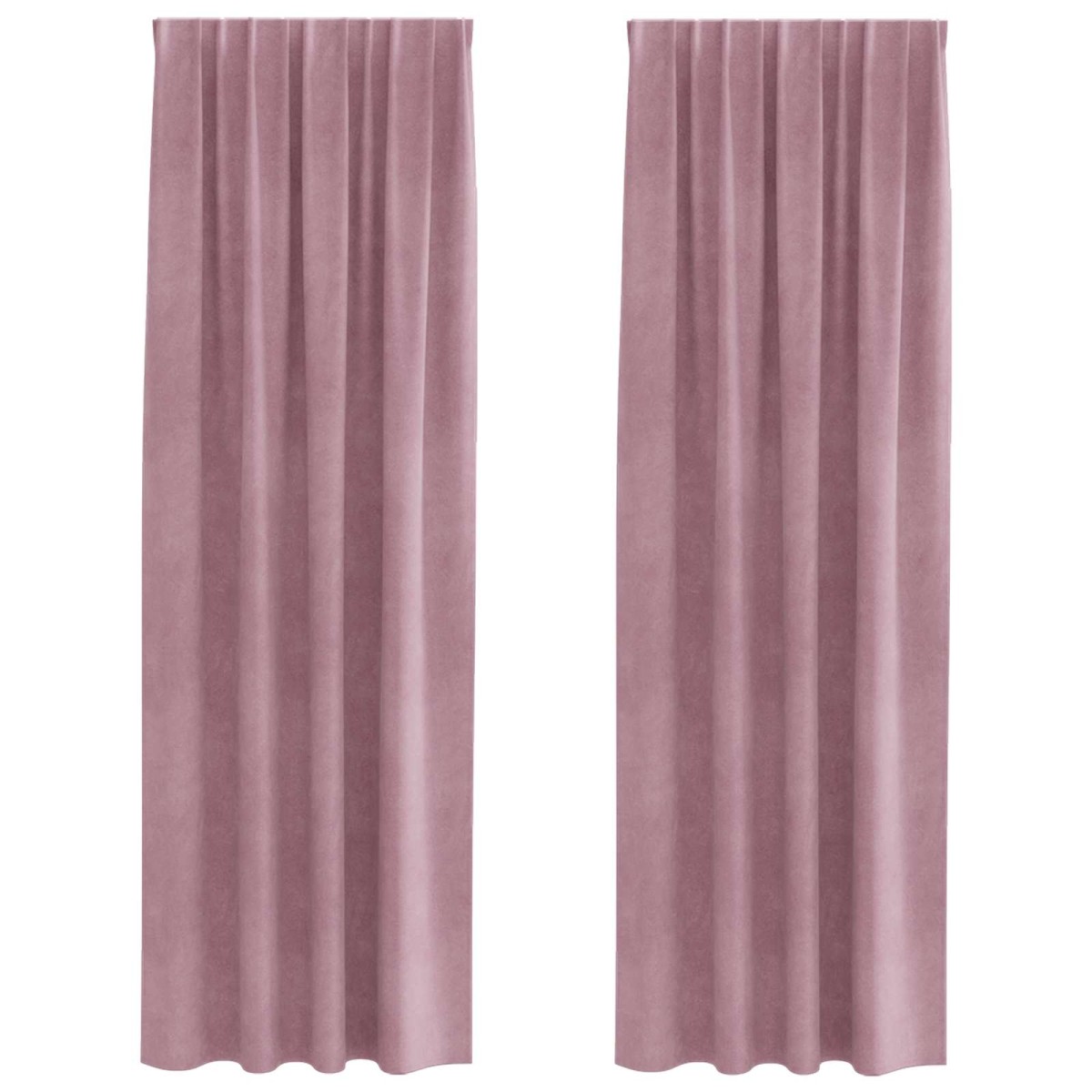 vidaXL Κουρτίνες συσκότισης 2 τμχ. Σκούρο ροζ 140 x 245 cm Βελούδο