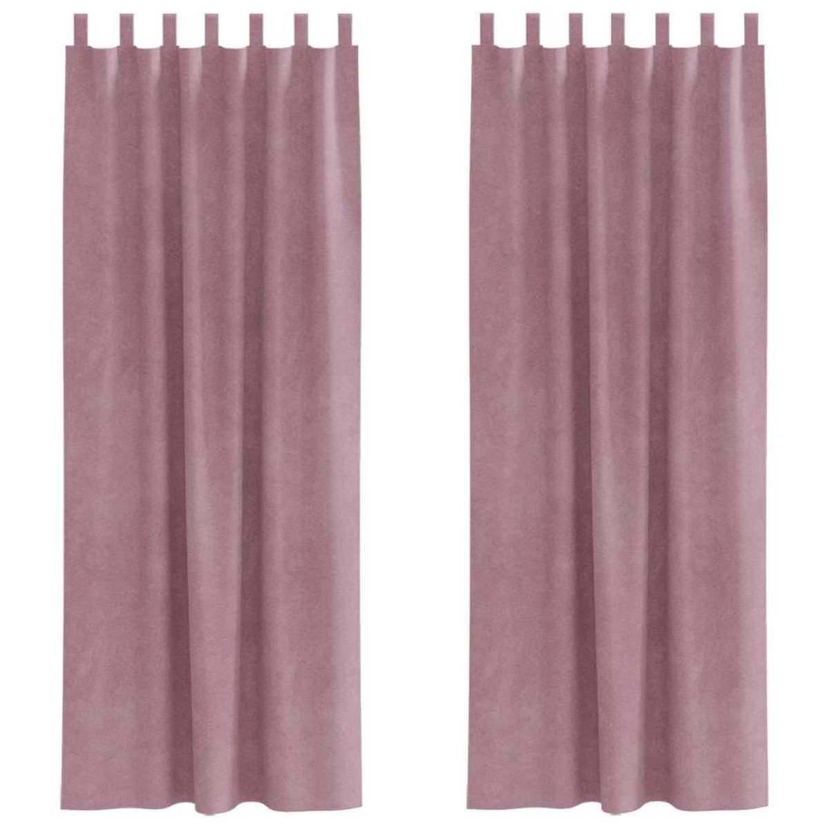 vidaXL Κουρτίνες συσκότισης 2 τμχ. Σκούρο ροζ 140 x 225 cm Βελούδο