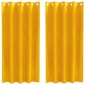 vidaXL Κουρτίνες συσκότισης 2 τμχ. Μουσταρδί 140 x 175 cm Βελούδο