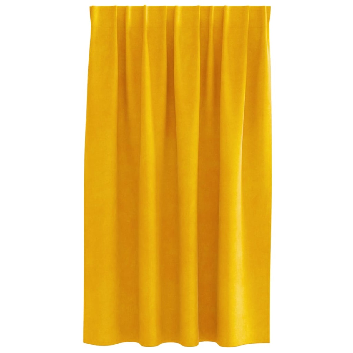 vidaXL Κουρτίνες συσκότισης 2 τμχ. Μουσταρδί 140 x 140 cm Βελούδο