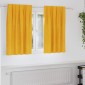 vidaXL Κουρτίνες συσκότισης 2 τμχ. Μουσταρδί 140 x 140 cm Βελούδο
