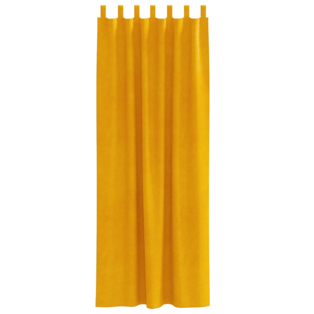 vidaXL Κουρτίνες συσκότισης 2 τμχ. Μουσταρδί 140 x 245 cm Βελούδο