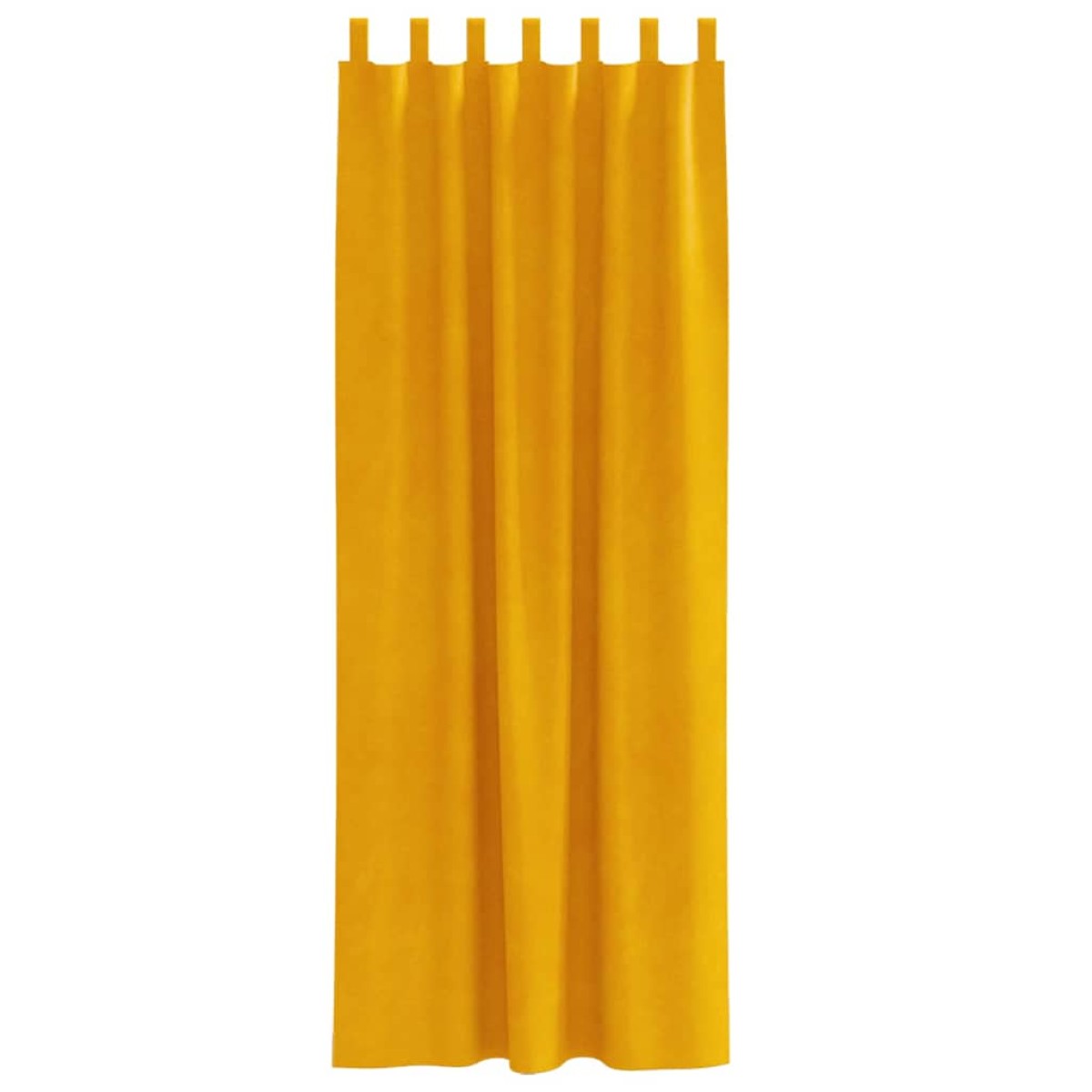vidaXL Κουρτίνες συσκότισης 2 τμχ. Μουσταρδί 140 x 260 cm Βελούδο