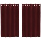 vidaXL Κουρτίνες συσκότισης 2 τμχ. Κόκκινο 140 x 140 cm Βελούδο