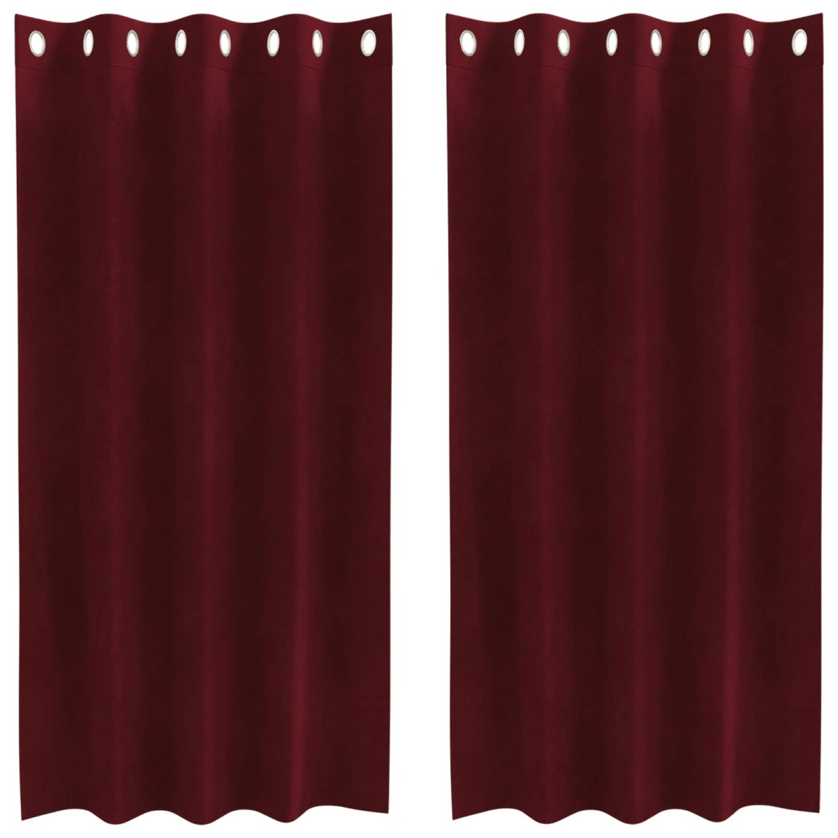 vidaXL Κουρτίνες συσκότισης 2 τμχ. Κόκκινο 140 x 175 cm Βελούδο