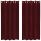 vidaXL Κουρτίνες συσκότισης 2 τμχ. Κόκκινο 140 x 175 cm Βελούδο