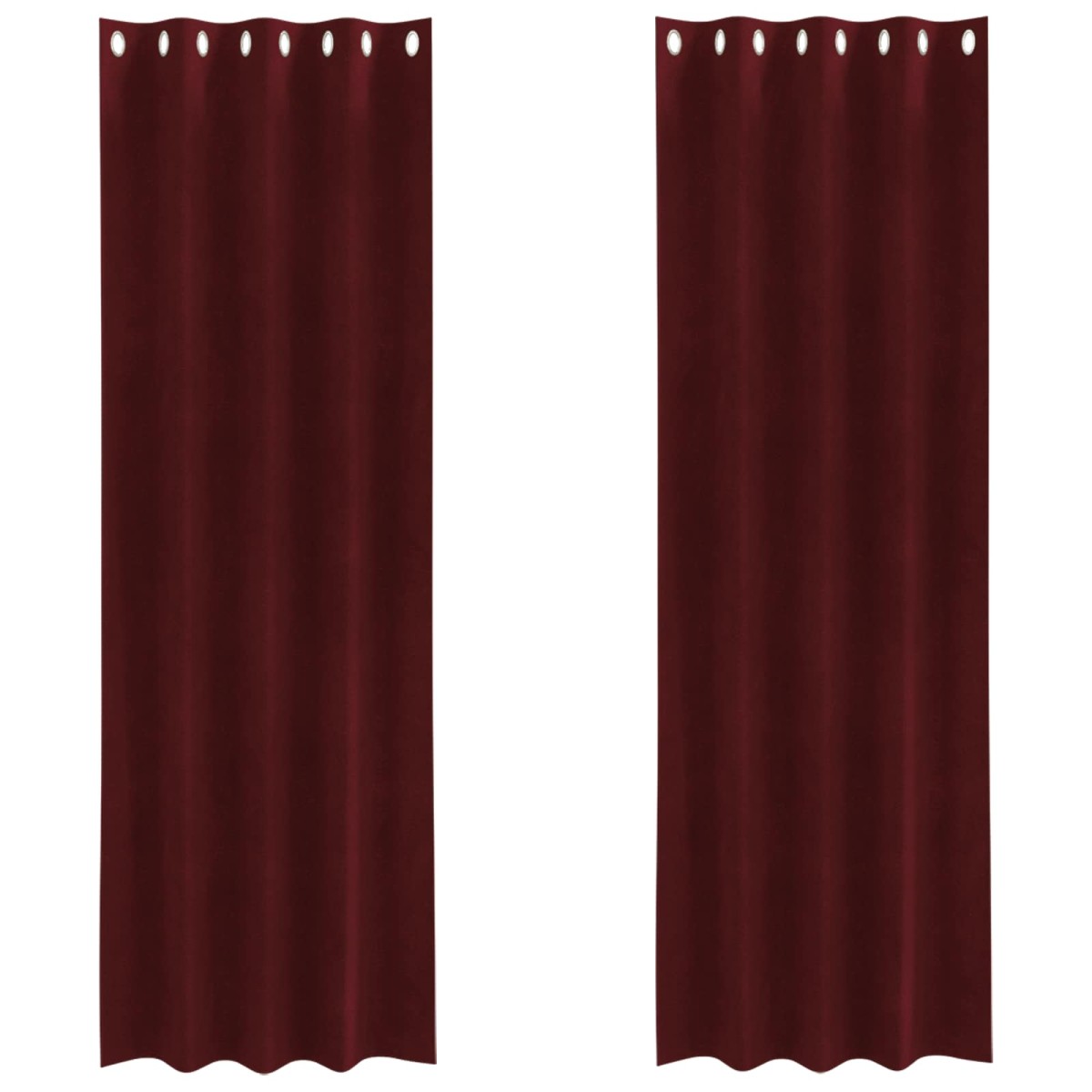 vidaXL Κουρτίνες συσκότισης 2 τμχ. Κόκκινο 140 x 245 cm Βελούδο