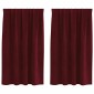 vidaXL Κουρτίνες συσκότισης 2 τμχ. Κόκκινο 140 x 140 cm Βελούδο