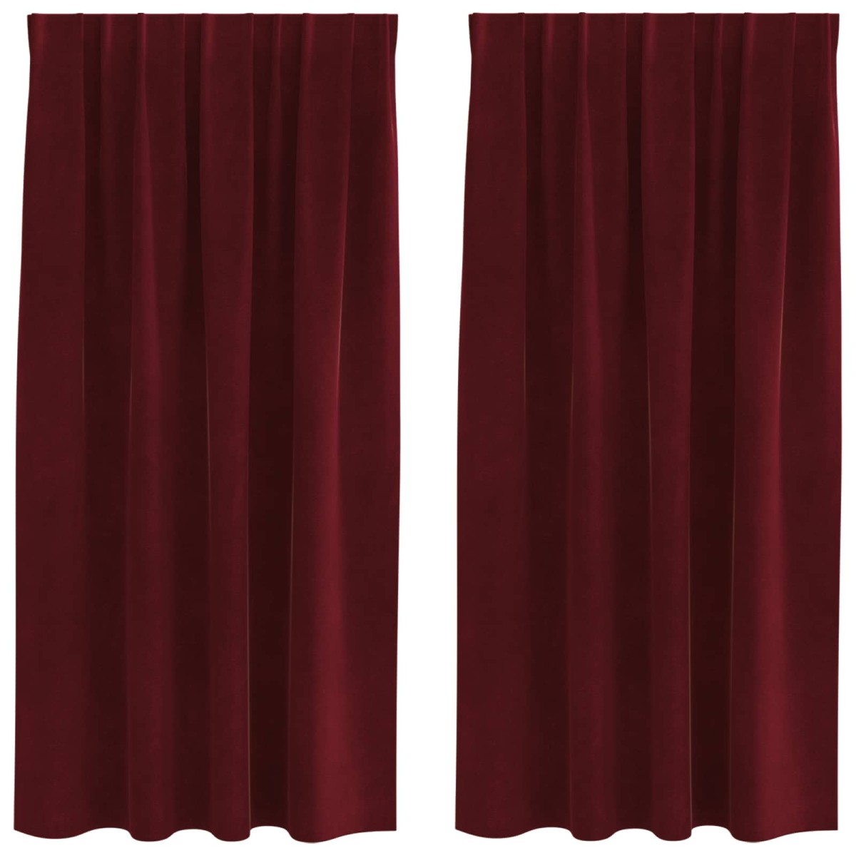 vidaXL Κουρτίνες συσκότισης 2 τμχ. Κόκκινο 140 x 175 cm Βελούδο