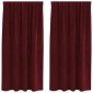 vidaXL Κουρτίνες συσκότισης 2 τμχ. Κόκκινο 140 x 175 cm Βελούδο